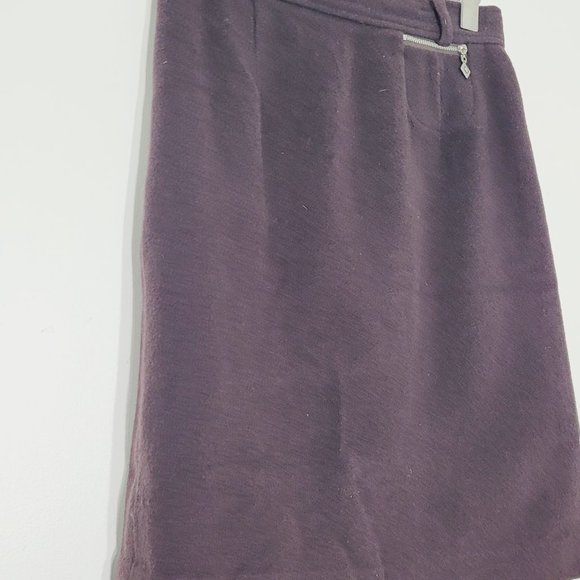 San Francisco Women Vintage Wool Cashmere Blend Eggplant Pruple Skirts Size 7 - Picture 2 of 12